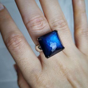 Ippolita wonderland blue quartz doublet ring size 6.5
